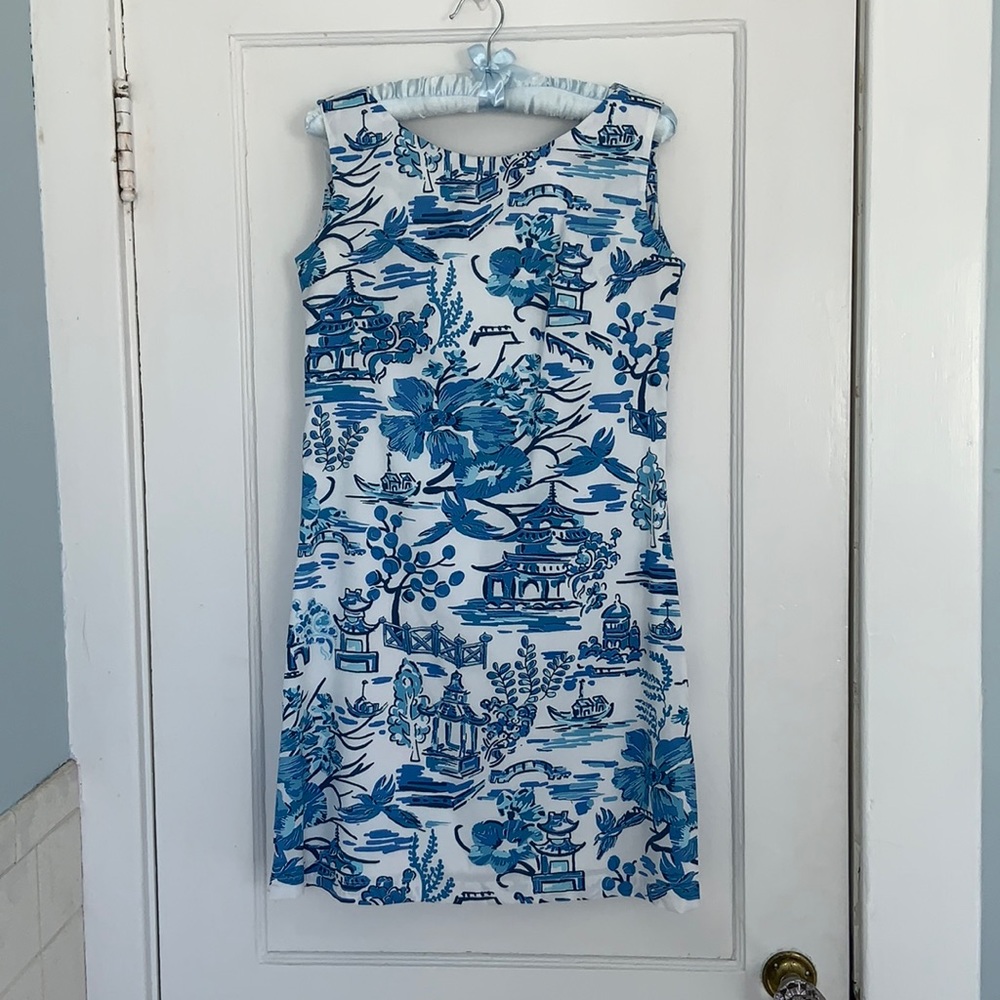 Toile Print Dress